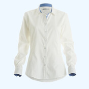 Kustom Kit Ladies Premium Long Sleeve Contrast Tailored Oxford Shirt