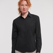Russell Collection Ladies Long Sleeve Easy Care Poplin Shirt