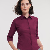 Russell Collection Ladies 3/4 Sleeve Easy Care Fitted Shirt