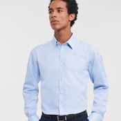 Russell Collection Long Sleeve Herringbone Shirt