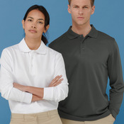 Henbury Unisex Long Sleeve Coolplus® Piqué Polo Shirt