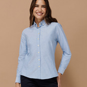 Henbury Ladies Modern Long Sleeve Regular Fit Oxford Shirt