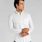Kustom Kit Premium Long Sleeve Slim Fit Oxford Shirt